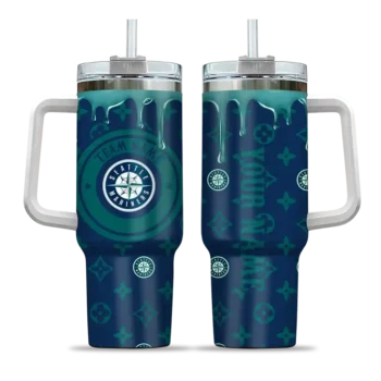 custom seattle mariners bullseye drips navy blue curved tumbler best selling 1.webp