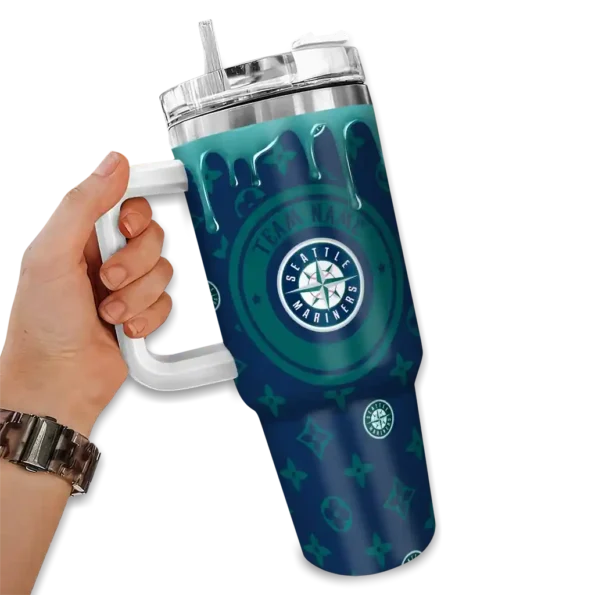 custom seattle mariners bullseye drips navy blue curved tumbler fashion forward 1.webp