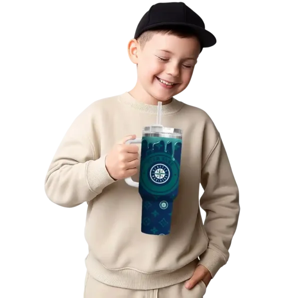 custom seattle mariners bullseye drips navy blue curved tumbler latest model 1.webp