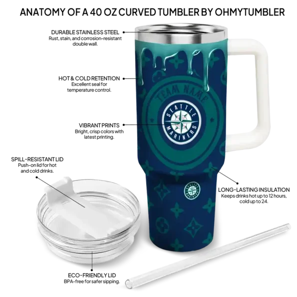 custom seattle mariners bullseye drips navy blue curved tumbler new arrival 1.webp