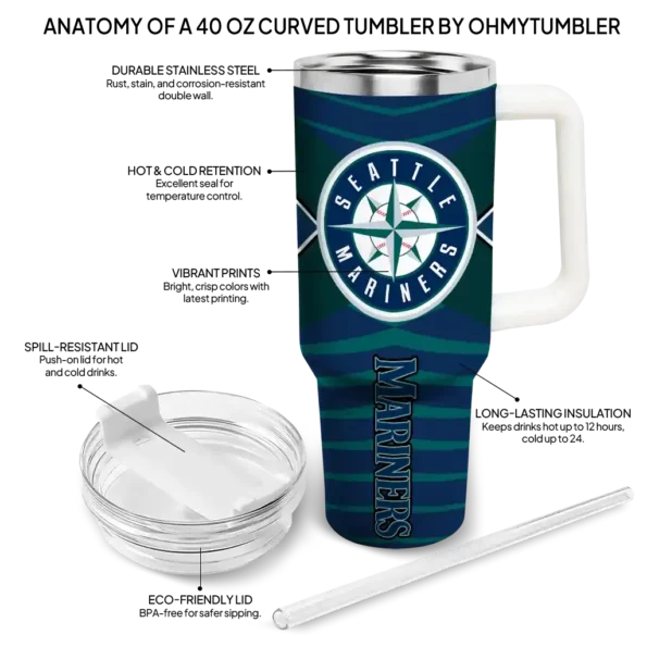 custom seattle mariners chevron layers navy blue curved tumbler new arrival 1.webp
