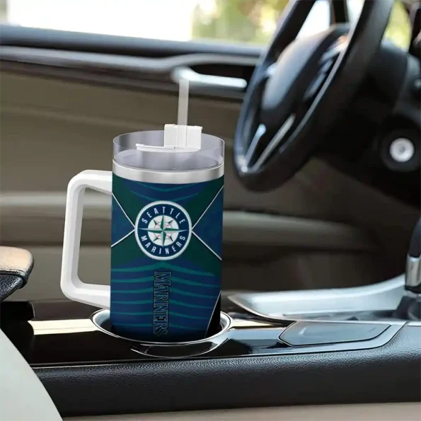 custom seattle mariners chevron layers navy blue curved tumbler trendy 1.webp