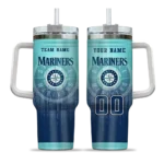 custom seattle mariners gradient dots navy blue curved tumbler best selling 1.webp