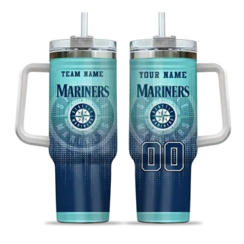 custom seattle mariners gradient dots navy blue curved tumbler best selling 1.webp