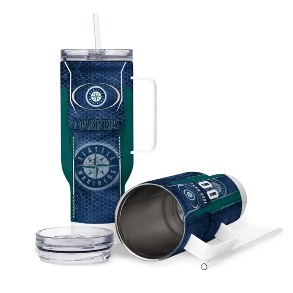 custom seattle mariners hexagon armor navy blue curved tumbler high quality 1.webp