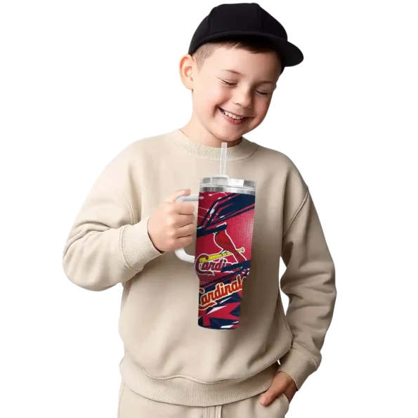 custom st louis cardinals abstract paths red curved tumbler latest model 1.webp