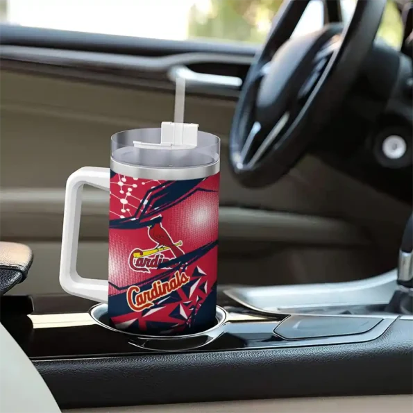 custom st louis cardinals abstract paths red curved tumbler trendy 1.webp