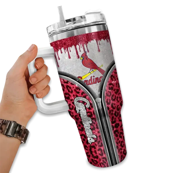 custom st louis cardinals leopard zipper red curved tumbler fashion forward 1.webp