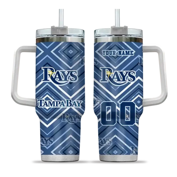 custom tampa bay rays bold diamonds navy curved tumbler best selling 1.webp