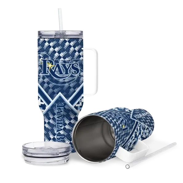 custom tampa bay rays chevron angle navy curved tumbler high quality 1.webp