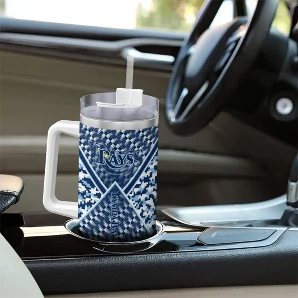 custom tampa bay rays chevron angle navy curved tumbler trendy 1.webp