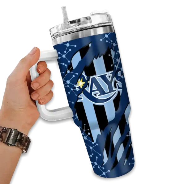 custom tampa bay rays claw cut navy black curved tumbler fashion forward 1.webp