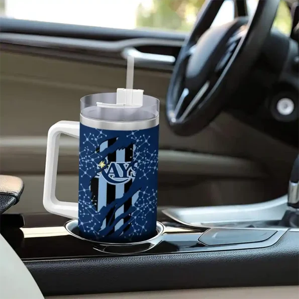custom tampa bay rays claw cut navy black curved tumbler trendy 1.webp