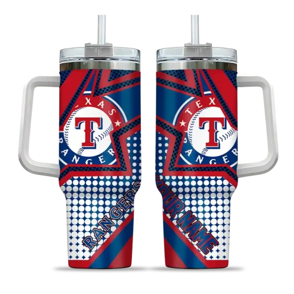 custom texas rangers arrow burst blue curved tumbler best selling 1.webp