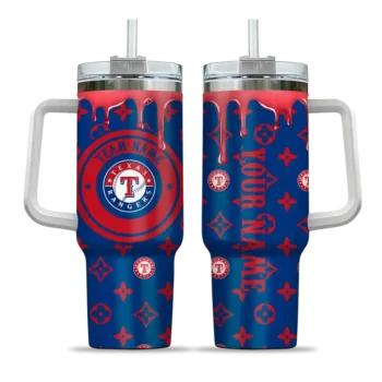 custom texas rangers bullseye drips blue curved tumbler best selling 1.webp