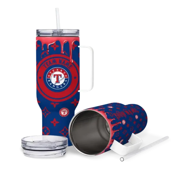 custom texas rangers bullseye drips blue curved tumbler high quality 1.webp