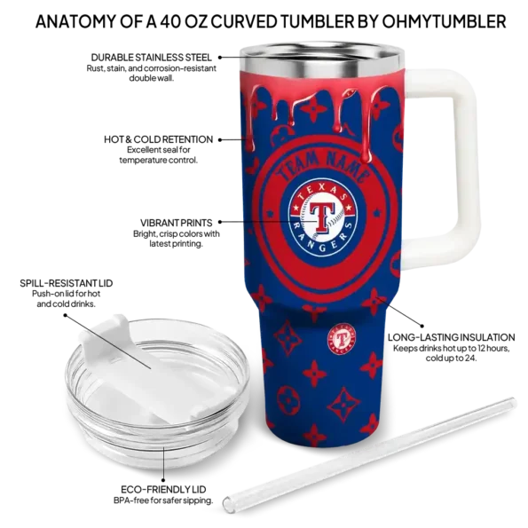 custom texas rangers bullseye drips blue curved tumbler new arrival 1.webp