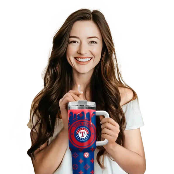 custom texas rangers bullseye drips blue curved tumbler premium grade 1.webp