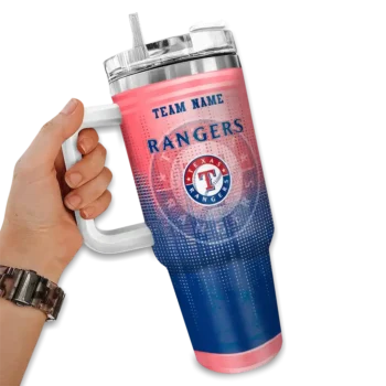 custom texas rangers gradient dots blue curved tumbler fashion forward 1.webp