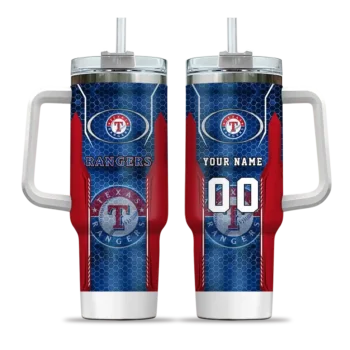 custom texas rangers hexagon armor blue curved tumbler best selling 1.webp
