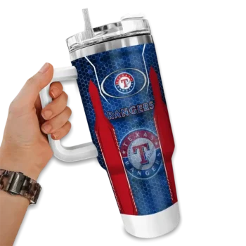 custom texas rangers hexagon armor blue curved tumbler fashion forward 1.webp