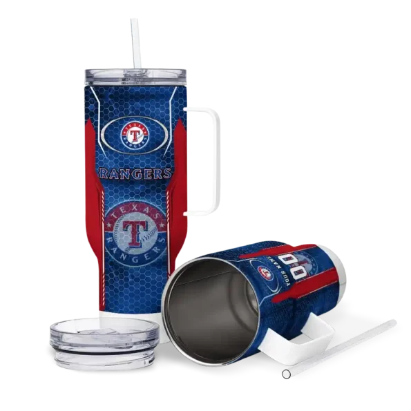 custom texas rangers hexagon armor blue curved tumbler high quality 1.webp