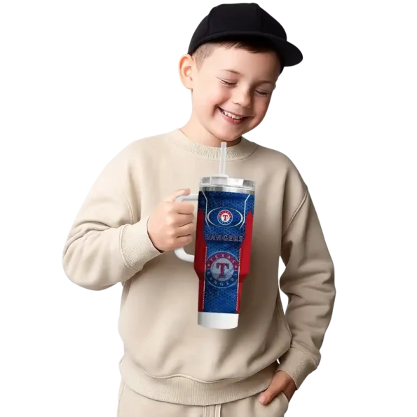 custom texas rangers hexagon armor blue curved tumbler latest model 1.webp