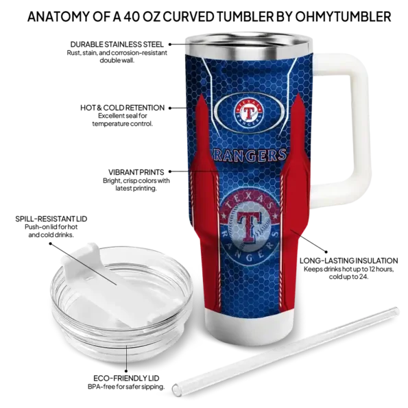 custom texas rangers hexagon armor blue curved tumbler new arrival 1.webp