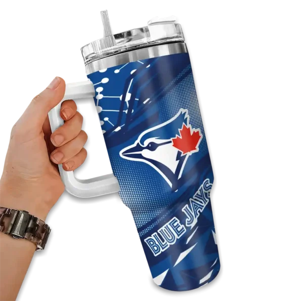 custom toronto blue jays abstract paths blue curved tumbler fashion forward 1.webp
