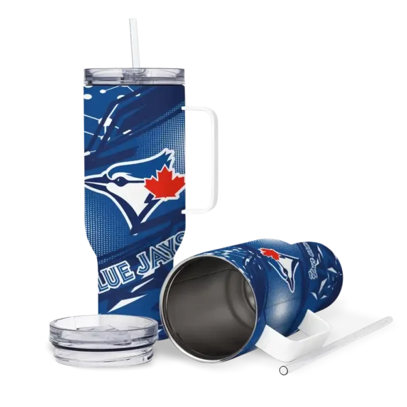 custom toronto blue jays abstract paths blue curved tumbler high quality 1.webp