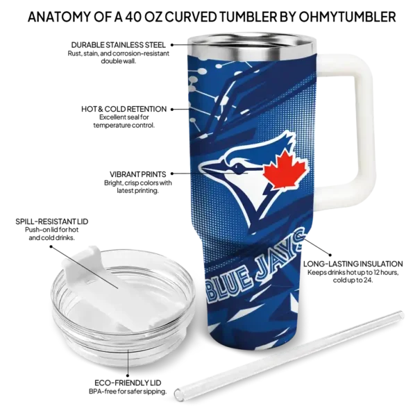 custom toronto blue jays abstract paths blue curved tumbler new arrival 1.webp