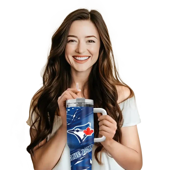 custom toronto blue jays abstract paths blue curved tumbler premium grade 1.webp