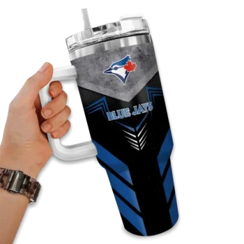custom toronto blue jays arrow armor blue black curved tumbler fashion forward 1.webp