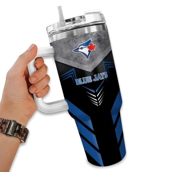 custom toronto blue jays arrow armor blue black curved tumbler fashion forward 1.webp