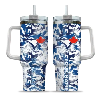 custom toronto blue jays camo mashup blue white curved tumbler best selling 1.webp