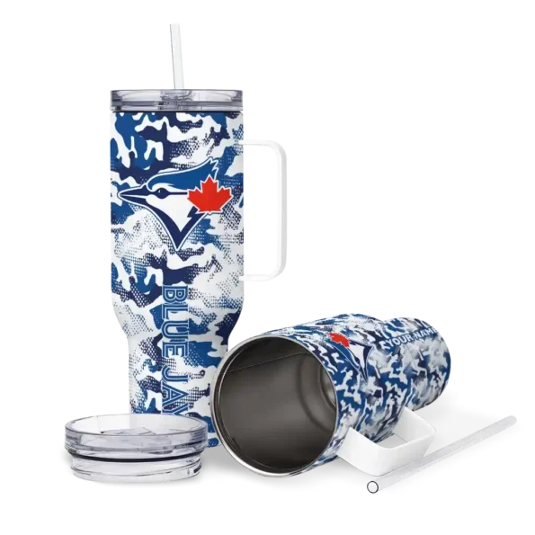 custom toronto blue jays camo mashup blue white curved tumbler high quality 1.webp