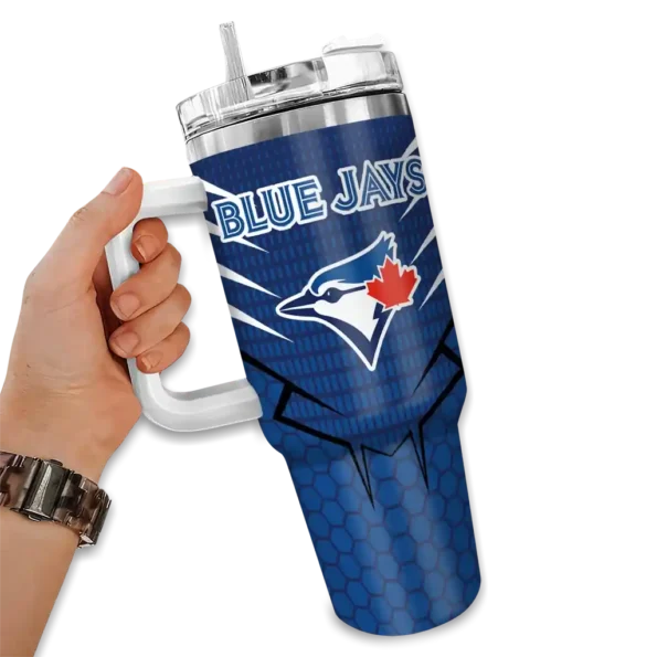 custom toronto blue jays hex texture blue curved tumbler fashion forward 1.webp