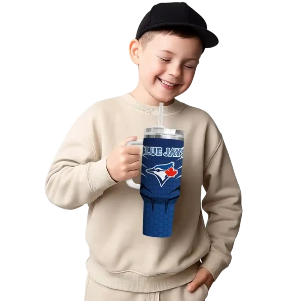 custom toronto blue jays hex texture blue curved tumbler latest model 1.webp