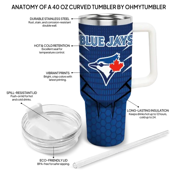 custom toronto blue jays hex texture blue curved tumbler new arrival 1.webp