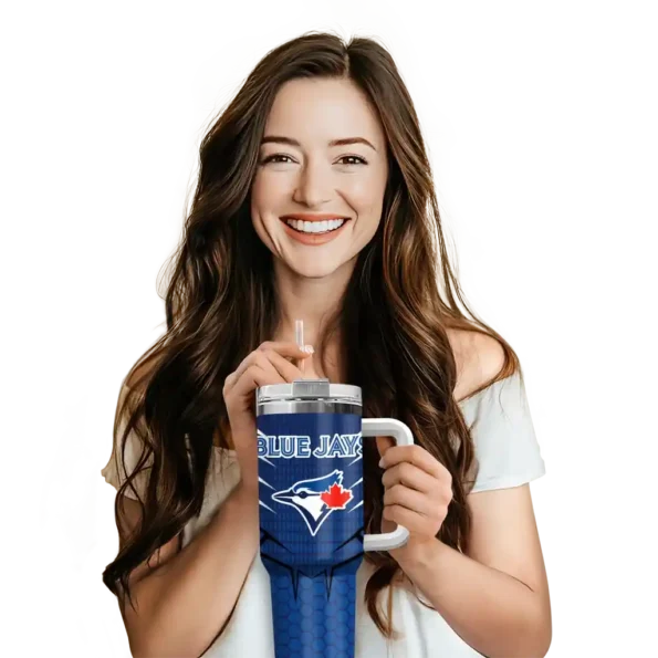 custom toronto blue jays hex texture blue curved tumbler premium grade 1.webp