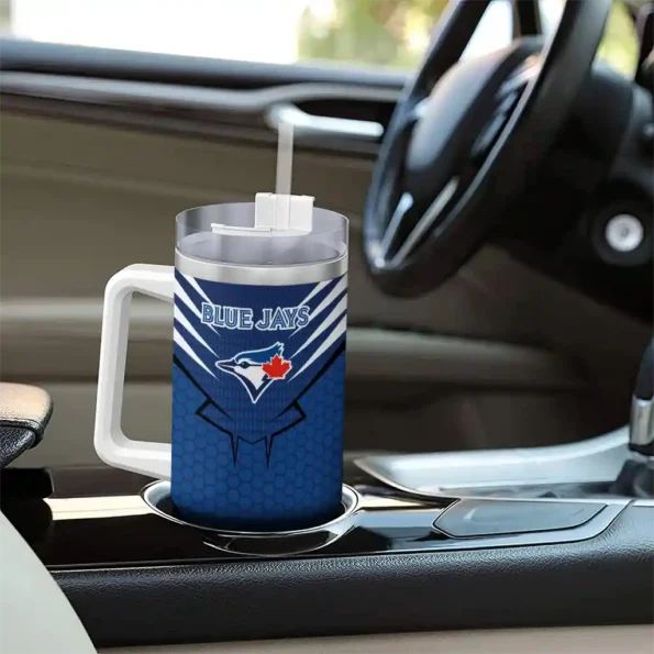 custom toronto blue jays hex texture blue curved tumbler trendy 1.webp