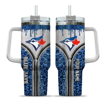 custom toronto blue jays leopard zipper blue curved tumbler best selling 1.webp