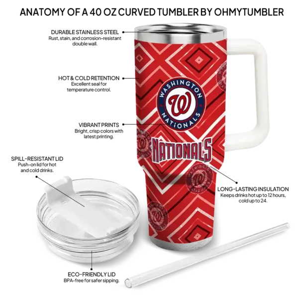 custom washington nationals bold diamonds red curved tumbler new arrival 1.webp