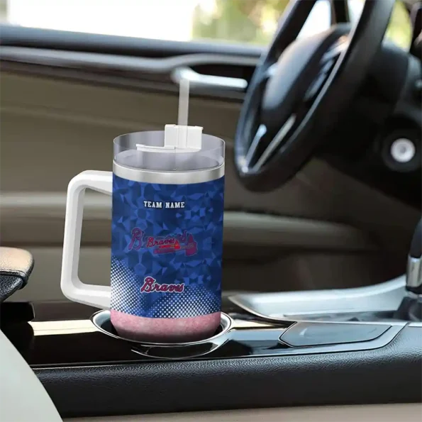 customized atlanta braves geometric prism navy curved tumbler trendy 1 1.webp