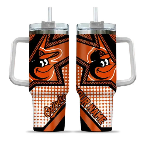 customized baltimore orioles arrow burst orange curved tumbler best selling 1 1.webp