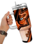 customized baltimore orioles arrow burst orange curved tumbler best selling 1 1.webp