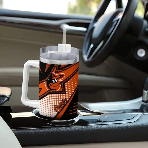 customized baltimore orioles arrow burst orange curved tumbler trendy 1 1.webp