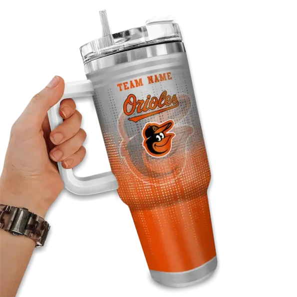 customized baltimore orioles gradient dots orange curved tumbler fashion forward 1 1.webp