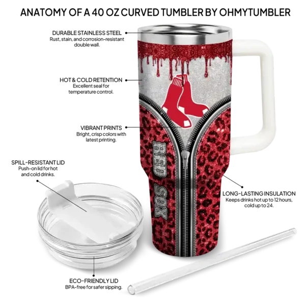 customized boston red sox leopard zipper red curved tumbler new arrival 1 1.webp