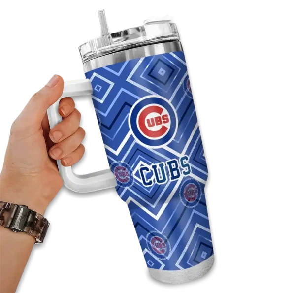 customized chicago cubs bold diamonds blue curved tumbler fashion forward 1 1.webp